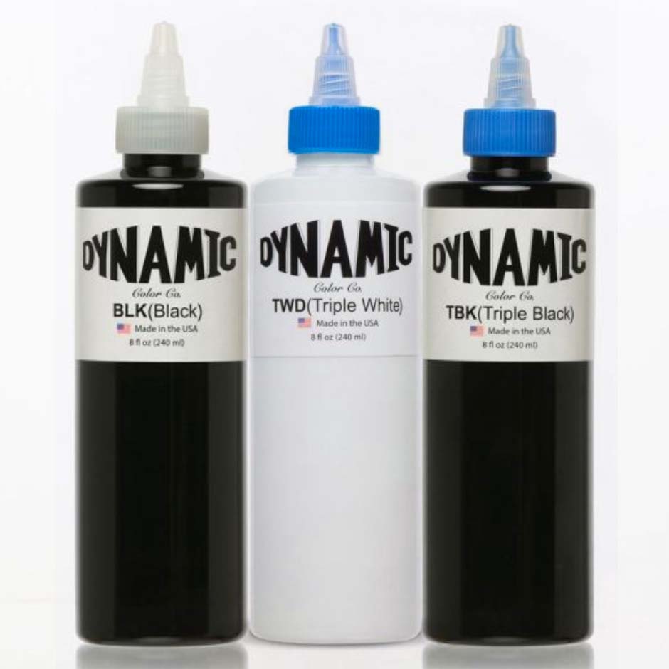 Dynamic Triple Black Tattoo Ink — 8oz Bottle