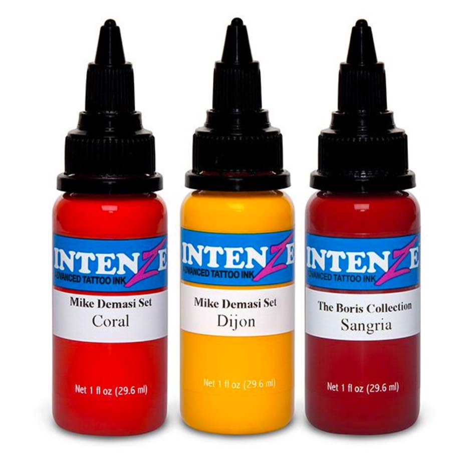 Intenze Tattoo Ink Set-7 Best Selling Primary Colors