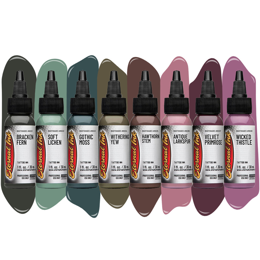 Eternal Ink Eternal Tattoo Ink | Sample Color Set | 1/2oz Bottles