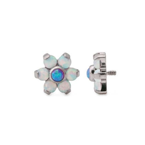 Beautiful flat dermal top with an opal in your choice of color