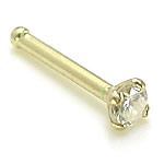 Tilum 18g 3mm Real Diamond Yellow Gold Nose Bone | PainfulPleasures ...