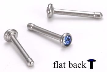 18g flat store back nose stud