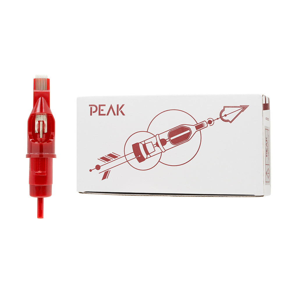 Peak Needles — Blood — Box of 20 Cartridge Tattoo Needles