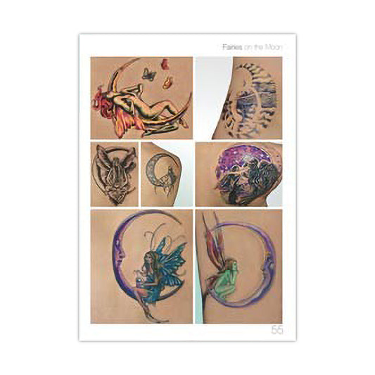 DRAGON #2 Large Glitter Tattoo Stencils (x6) by Faketoos