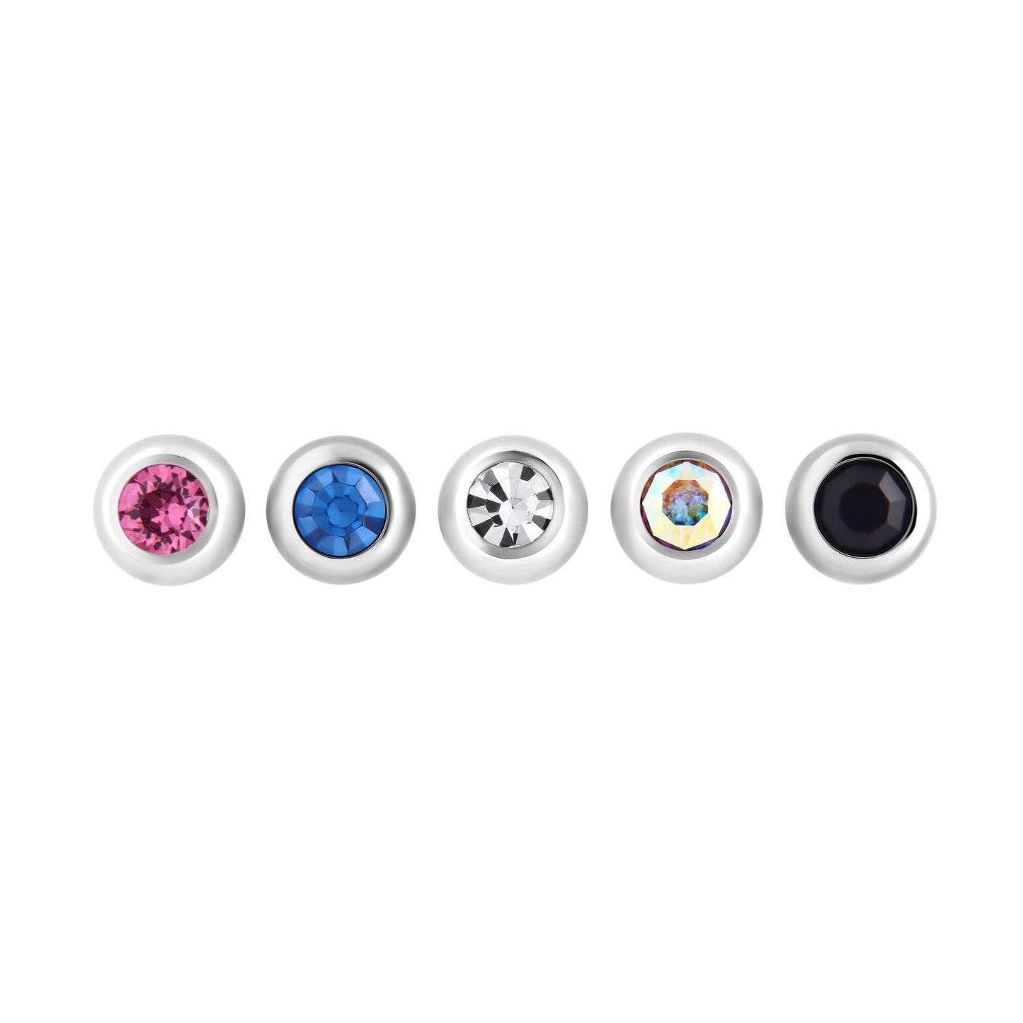 14g - 12g Internally Threaded Swarovski Jewel Top Ball - Price Per 1