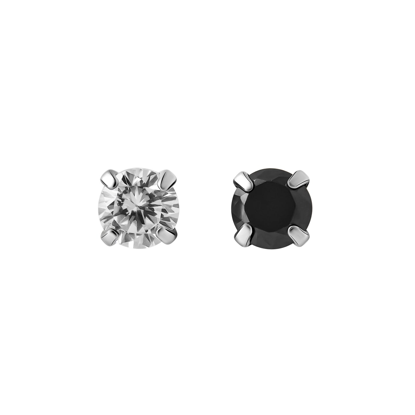 18g–16g Internally Threaded Crystal or Black Prong-Set Jewel Top — Price Per 1