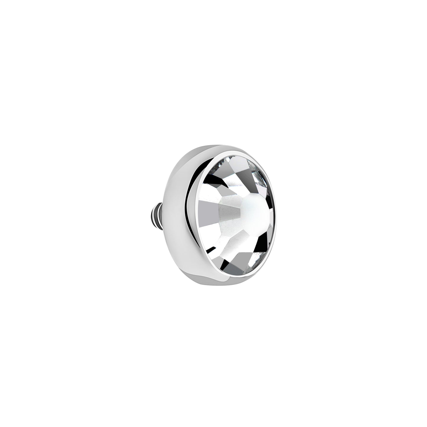 Tilum 16g Internal 0.8mm Threading Titanium Swarovski Flat Gem Top - Price Per 1