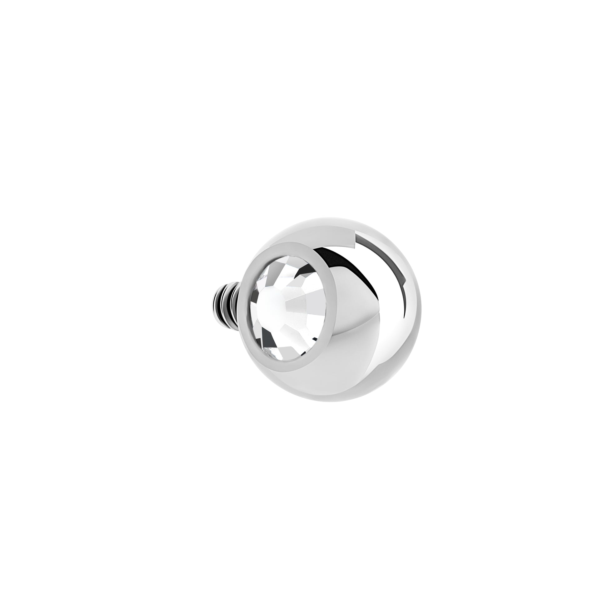 Tilum 14g-12g Internally Threaded 90° Swarovski Jeweled Titanium Ball – 5mm – Price Per 1