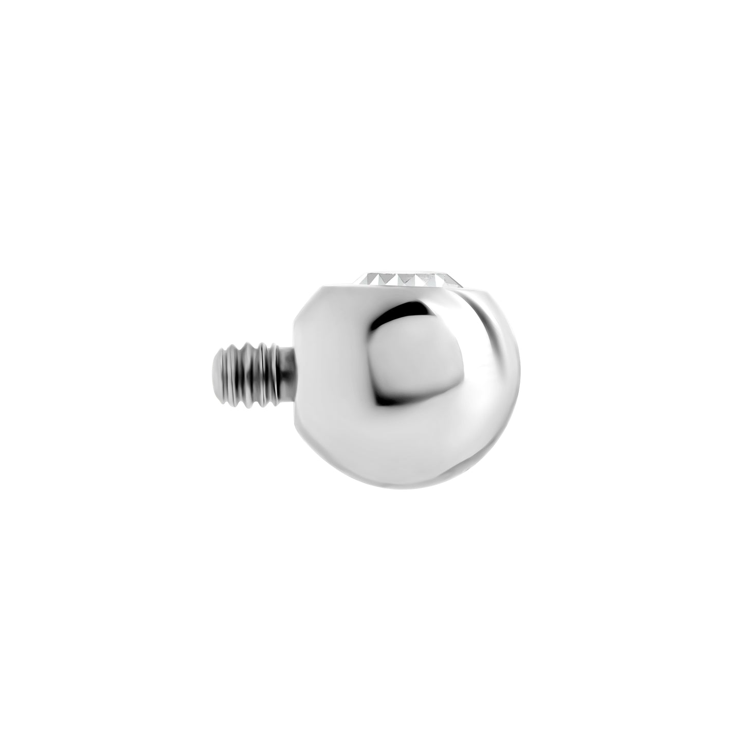 Tilum 14g–12g Internally Threaded 90° Swarovski Jeweled Titanium Ball — 4mm — Price Per 1