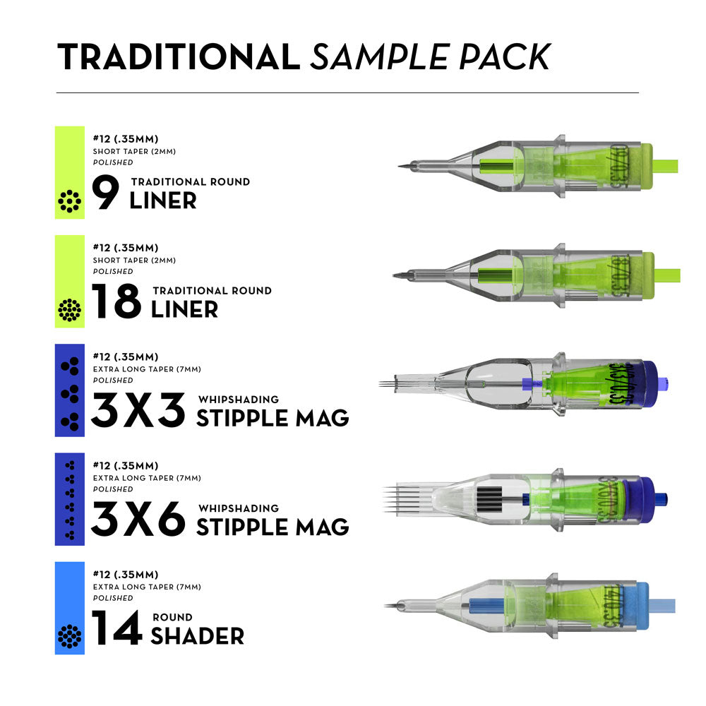 Peak Stellar Needle Cartridges — Sample Pack