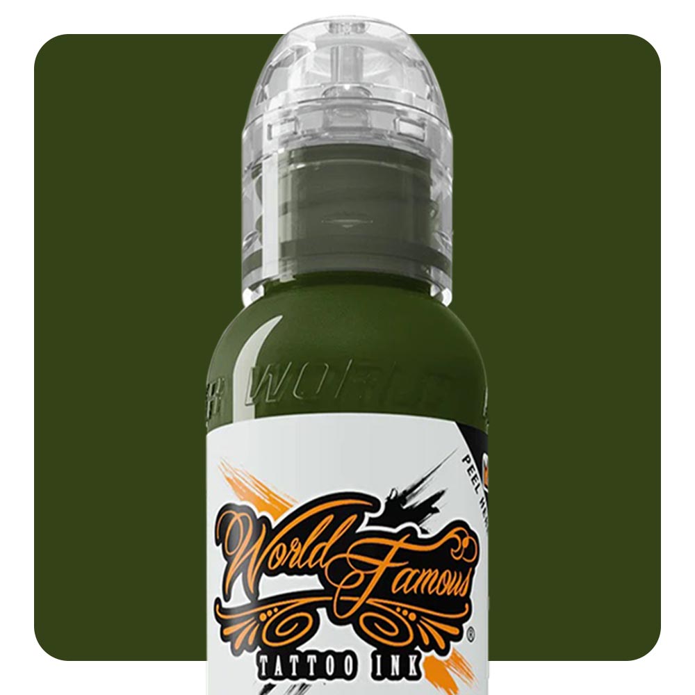 Jay Freestyle Olive Green — World Famous Tattoo Ink — Pick Size