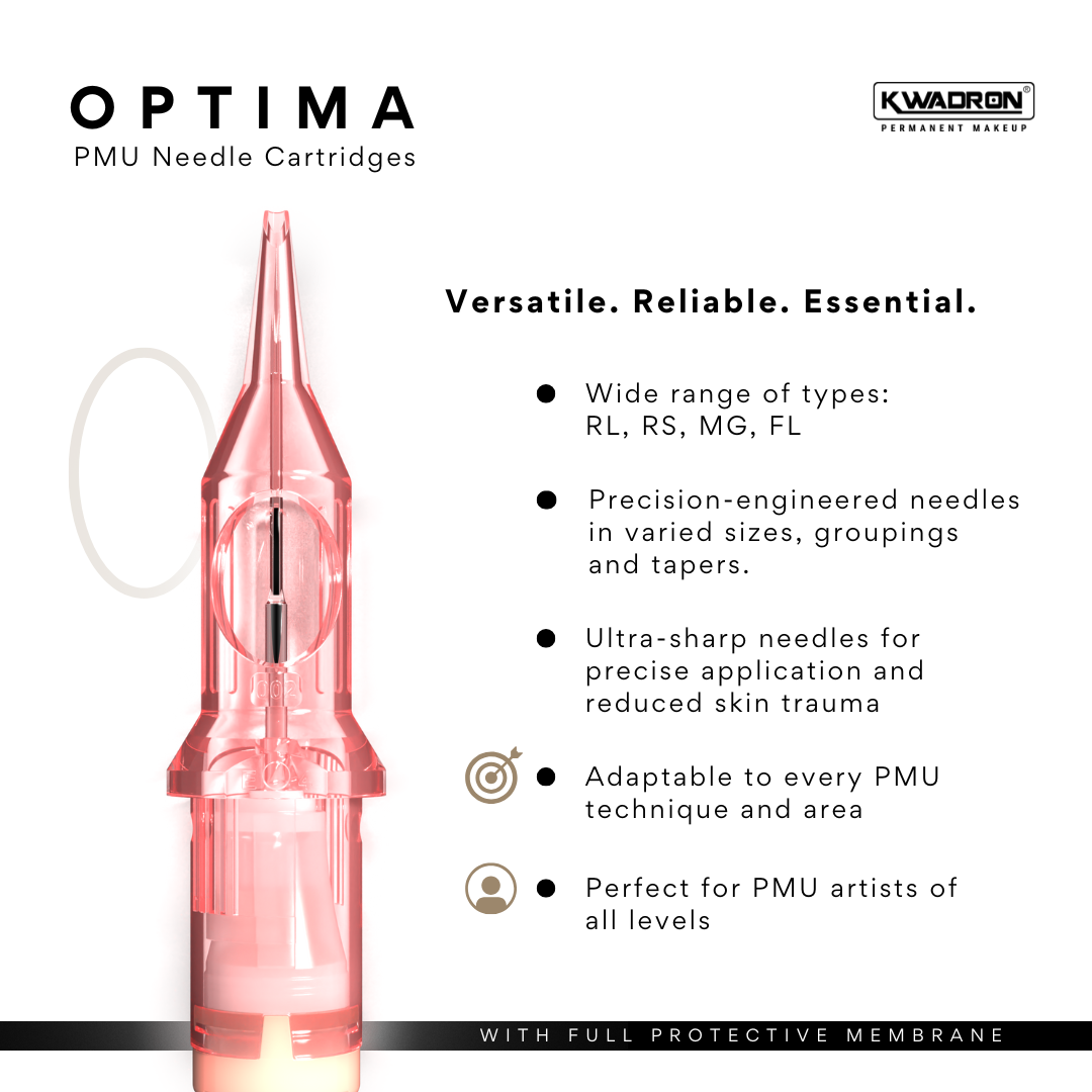 Kwadron Optima PMU Cartridge Tattoo Needles — Box of 20