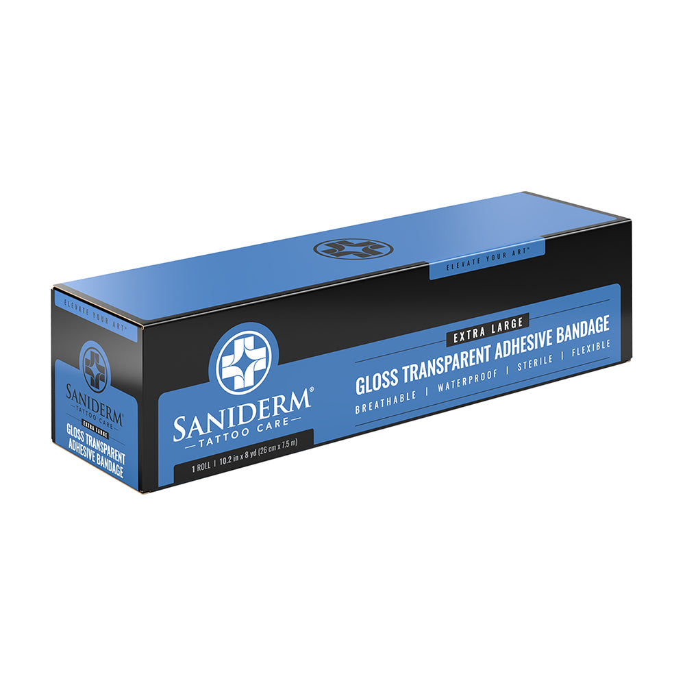 Saniderm Tattoo Aftercare Transparent Adhesive Bandage - 10.2" x 8 yard Roll