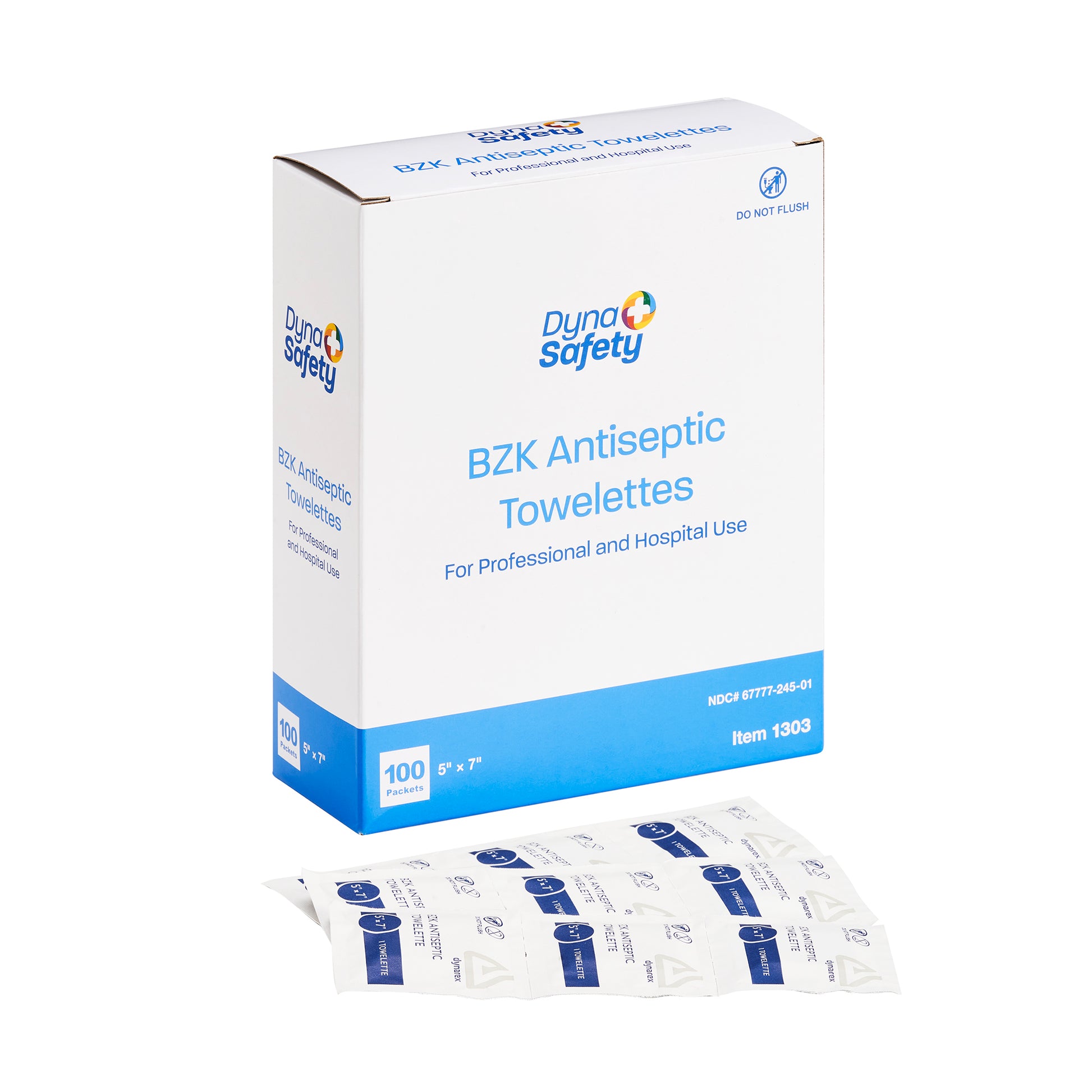 Benzalkonium Antiseptic Towelettes — 5" x 7" — Box of 100