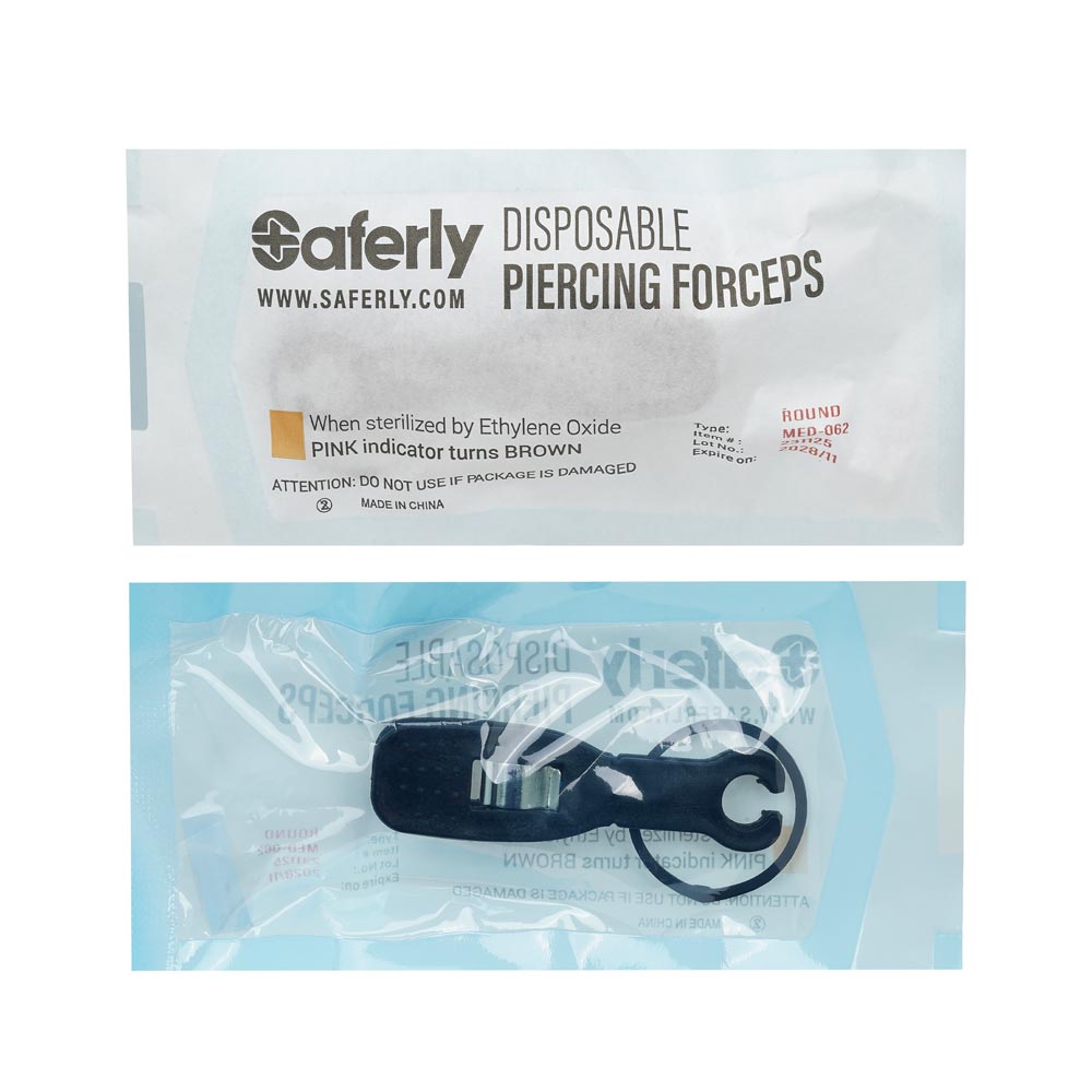 Saferly Disposable Round Piercing Forceps
