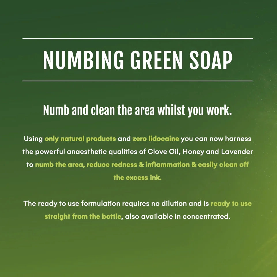 Biotat Numbing Green Soap — Concentrated — 16oz Bottle