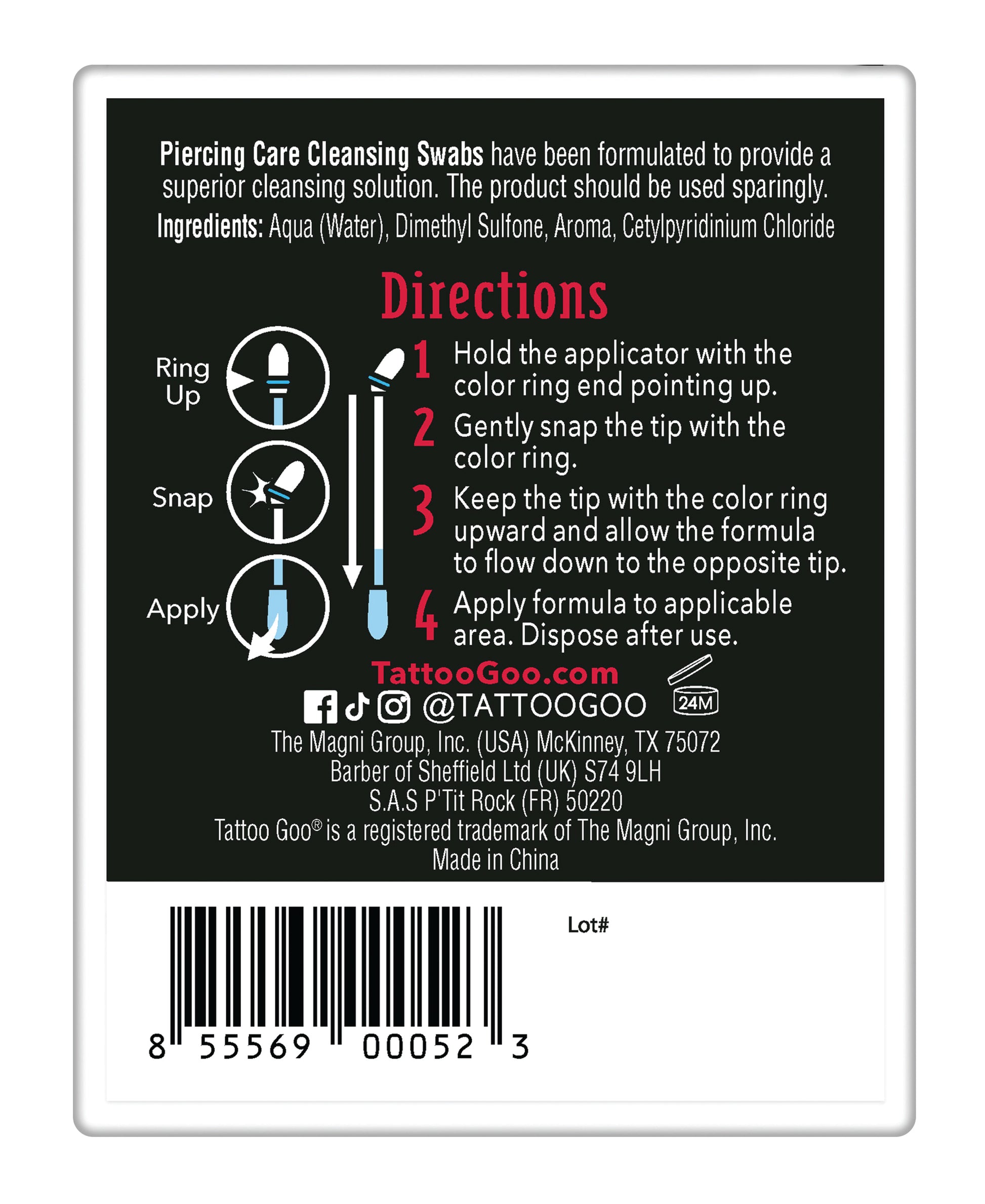 Piercing Care Cleansing Swabs