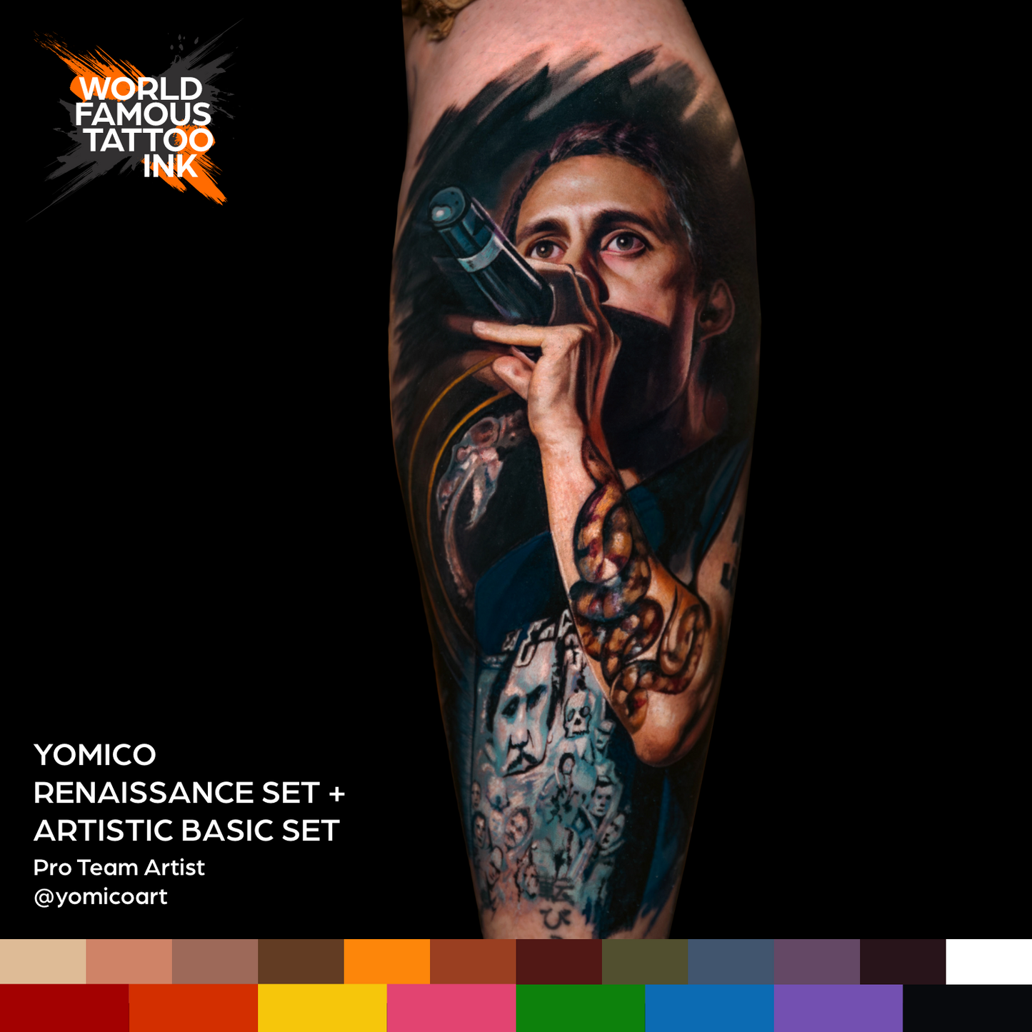 PRE-ORDER Yomico Moreno Renaissance Set — World Famous Tattoo Ink — 1oz