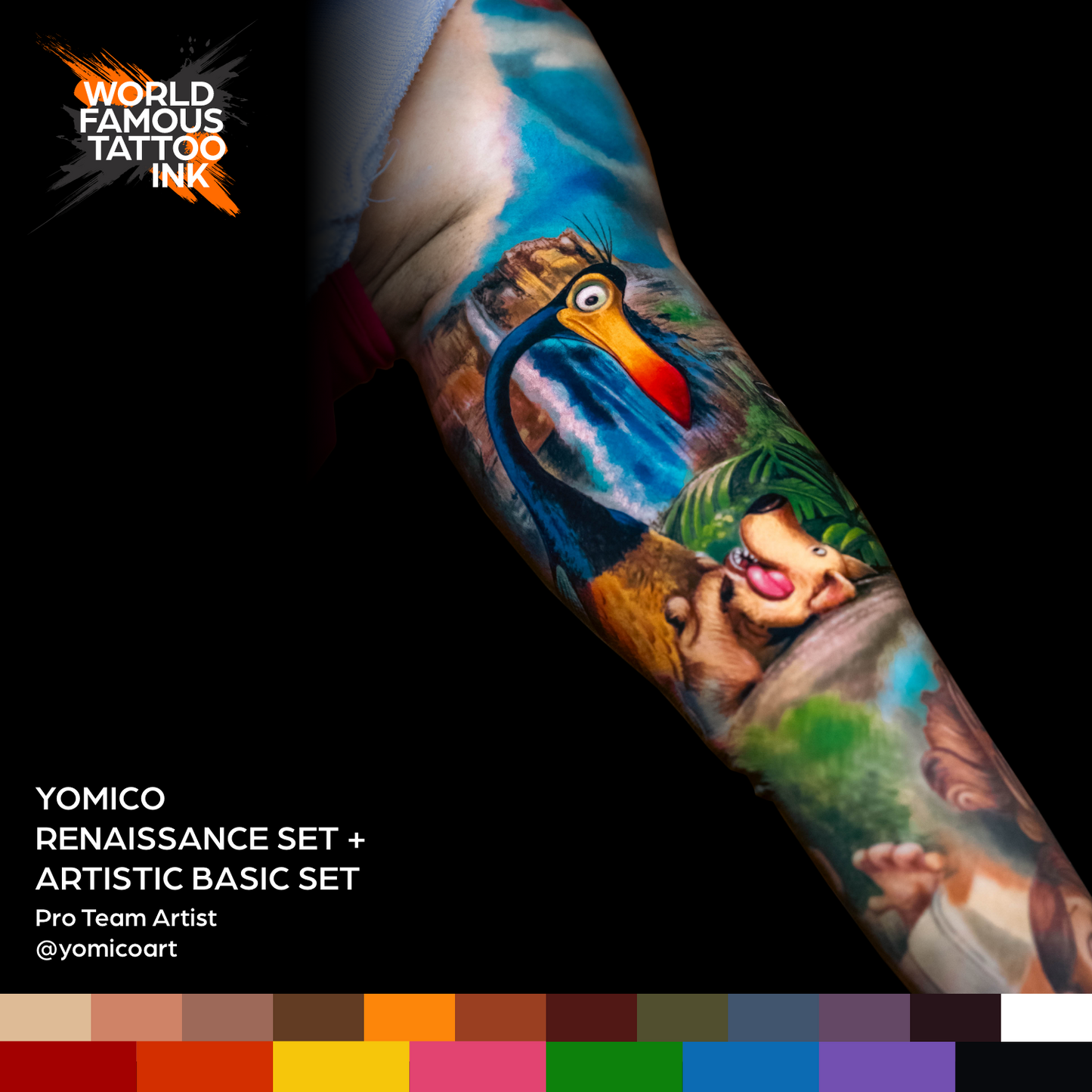 Yomico Moreno Renaissance Set — World Famous Tattoo Ink — 1oz