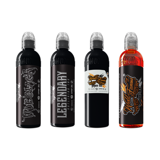 Erich Rabel Greywash Set of 6 Bottles Tattoo Ink | by World Famous