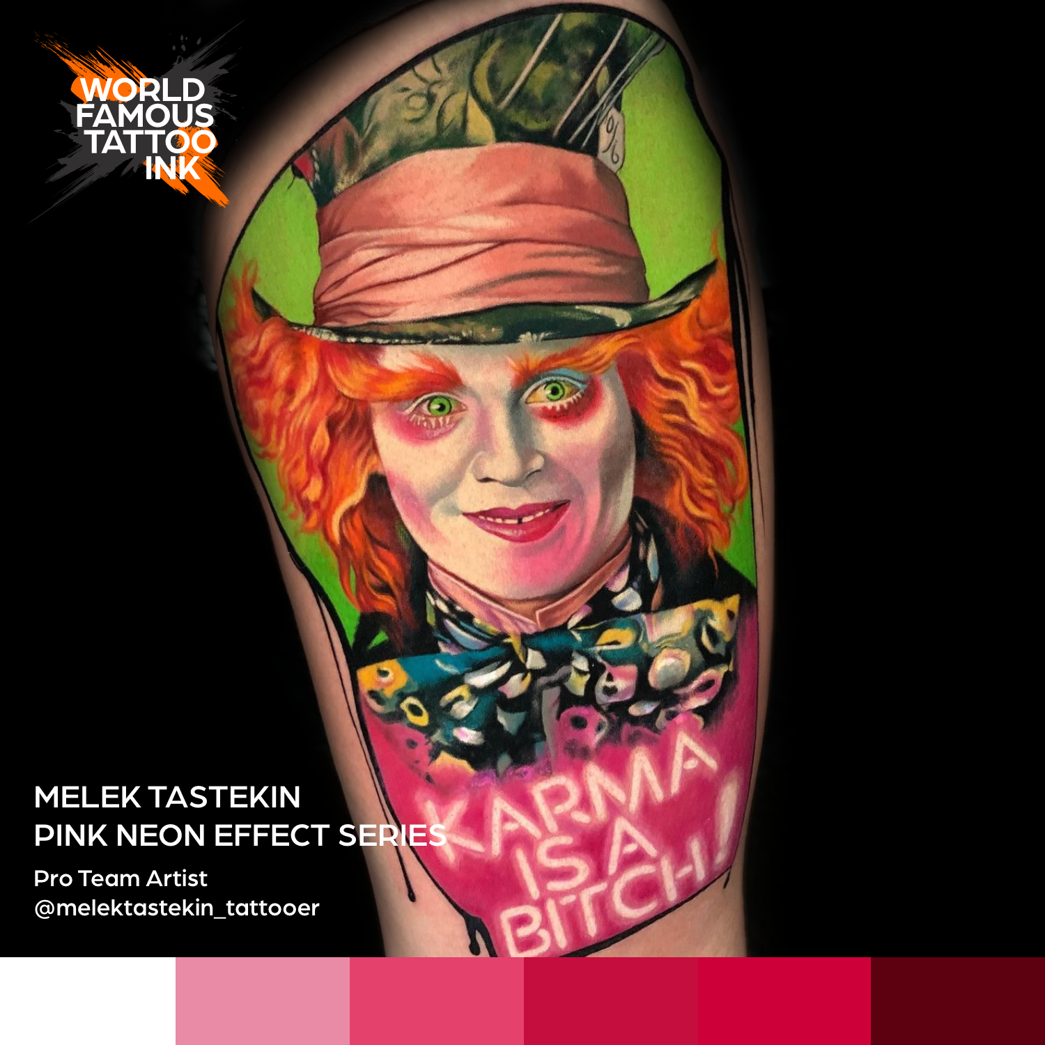 Melek Tastekin Pink Neon Effect Series — World Famous Tattoo Ink — 1oz