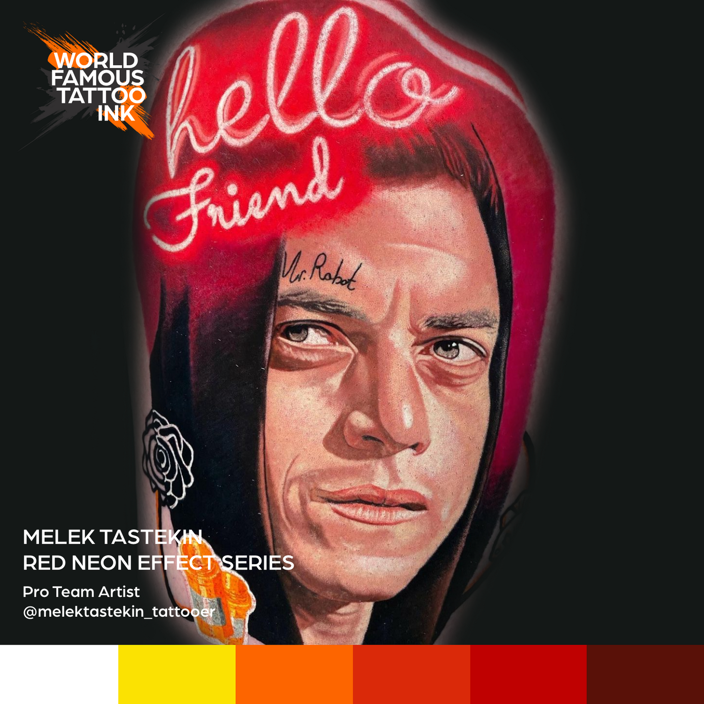 Melek Tastekin Red Neon Effect Series — World Famous Tattoo Ink — 1oz