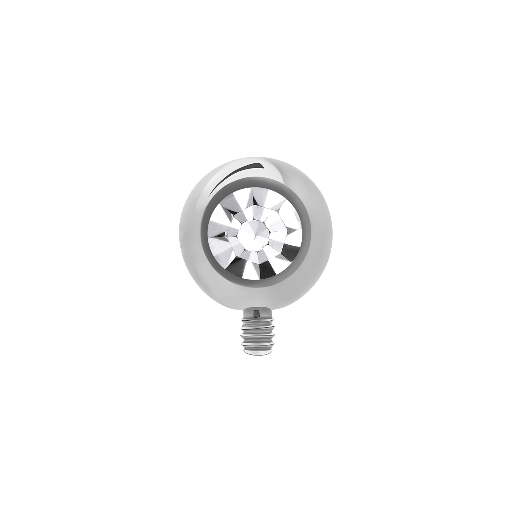 Tilum 14g-12g Internally Threaded 90° Swarovski Jeweled Titanium Ball – 5mm – Price Per 1