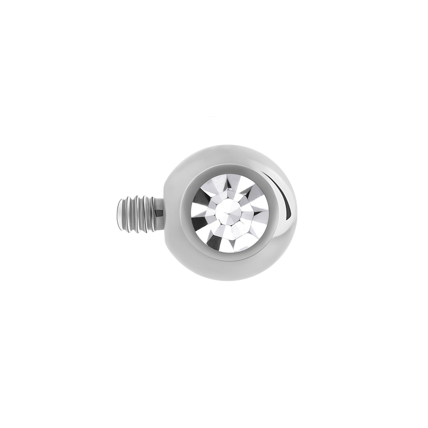 Tilum 14g–12g Internally Threaded 90° Swarovski Jeweled Titanium Ball — 4mm — Price Per 1