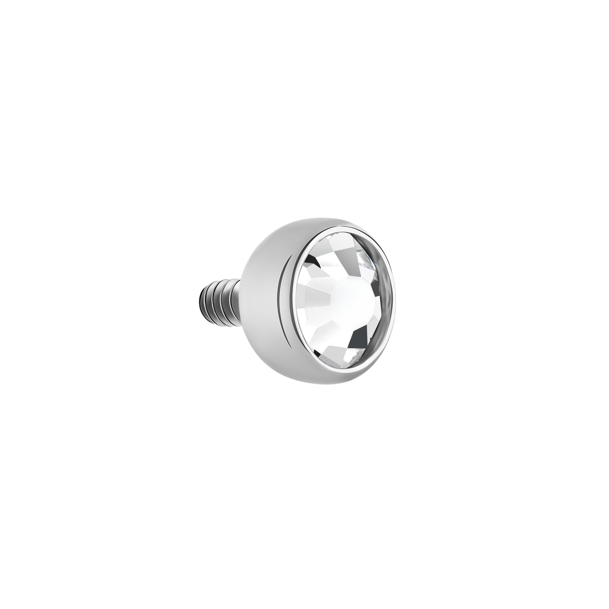 Tilum 18g-16g Internally Threaded Titanium Jeweled Half Ball Top - Price Per 1