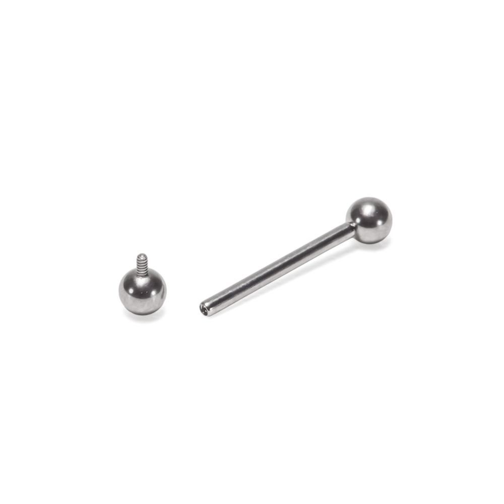 Tilum 18g Internal 0.8mm Threading Titanium Straight Barbell - Price Per 1