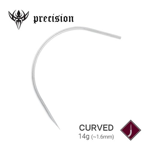 Precision Curved Piercing Needle — Price Per 1 | PainfulPleasures ...