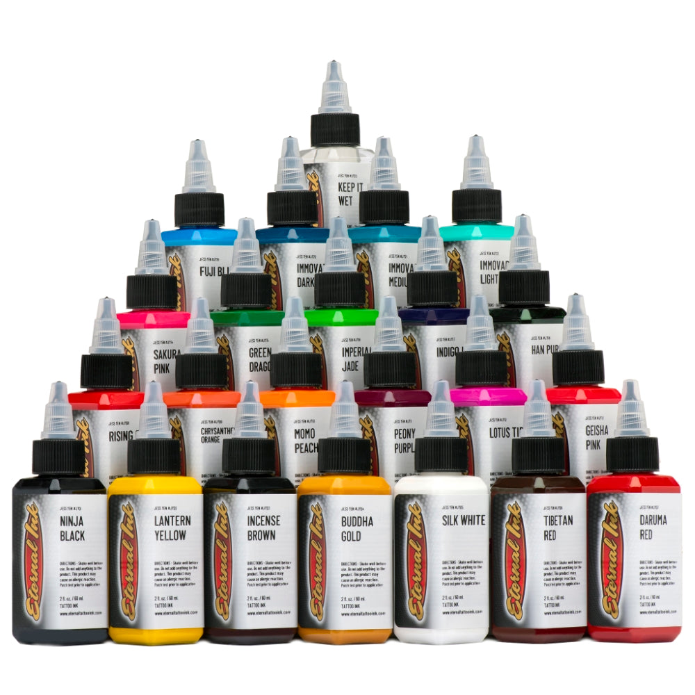 Eternal Tattoo Ink 12 Color Artistic Ink Professional Set 1 Ounce 100%  Authentic | eBay