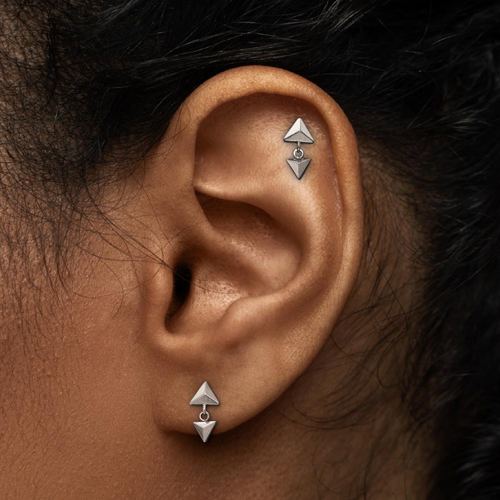 Tilum Simplicity Dangling Stud Titanium Threadless End — Price Per 1