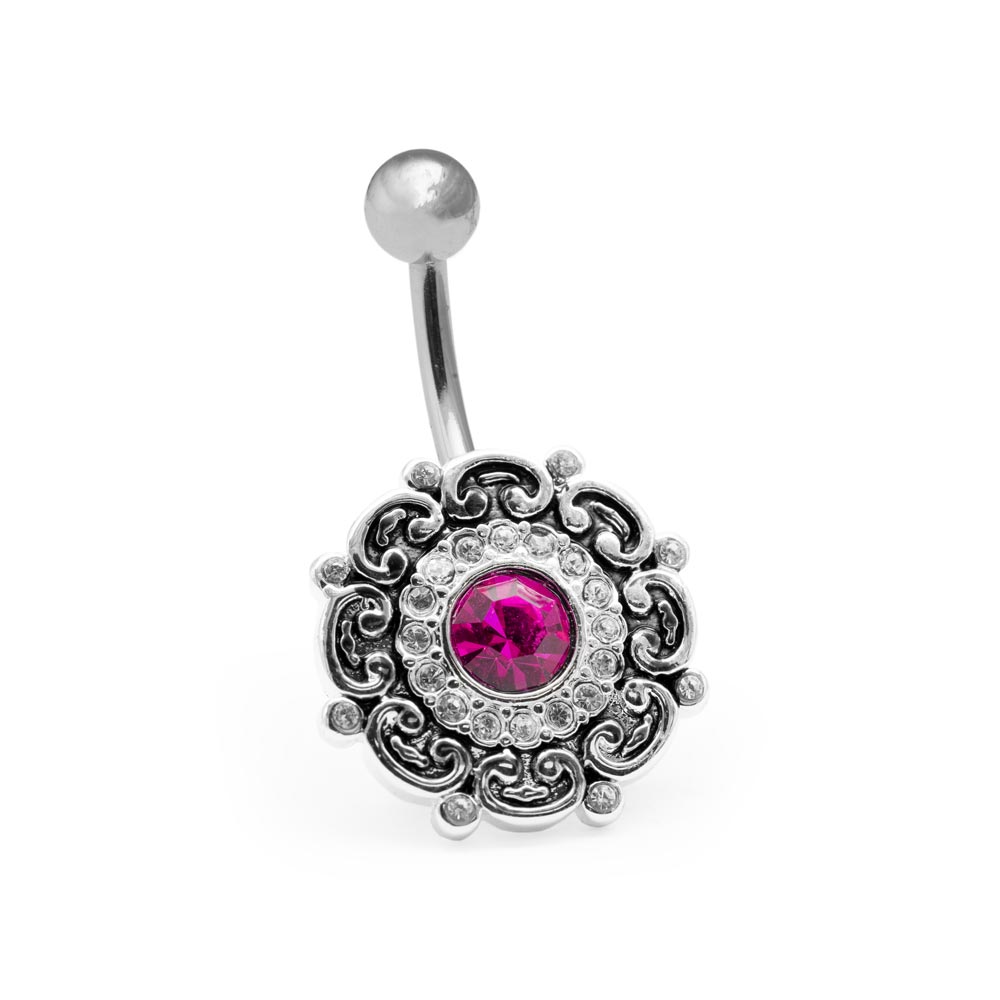 Ruby belly button on sale ring