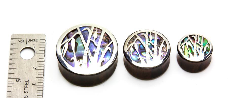 Bamboo Negative Space Art Plugs - 12mm-34mm - Price Per 2