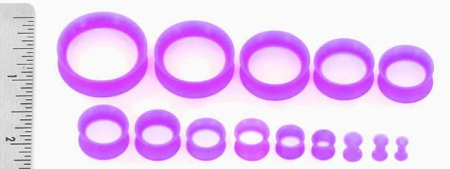 Royal Purple Silicone Skin Eyelet by Kaos Softwear — 10g up to 1" — Price Per 1