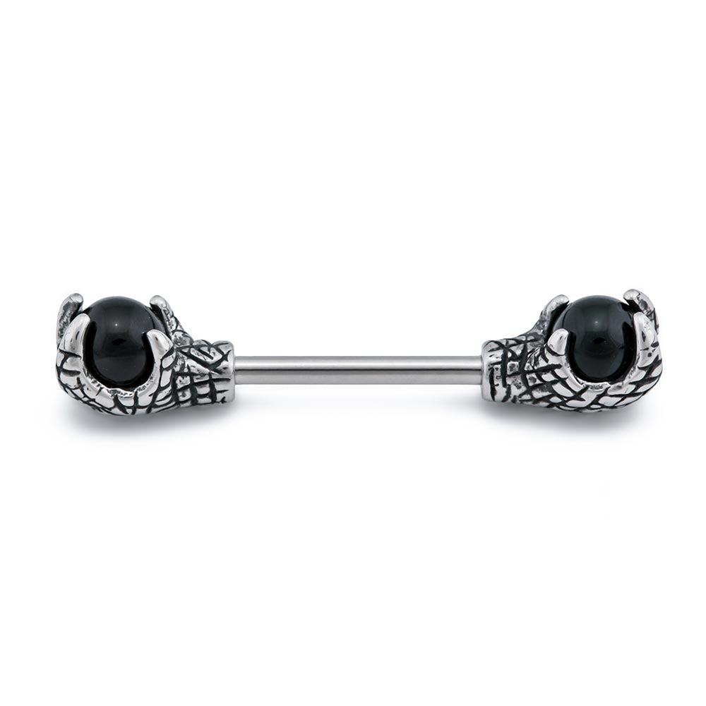 14g 1/2” Reptile Claws Steel Nipple Barbell — Price Per 1