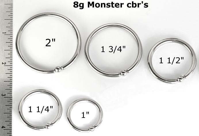 Large diameter store captive bead rings