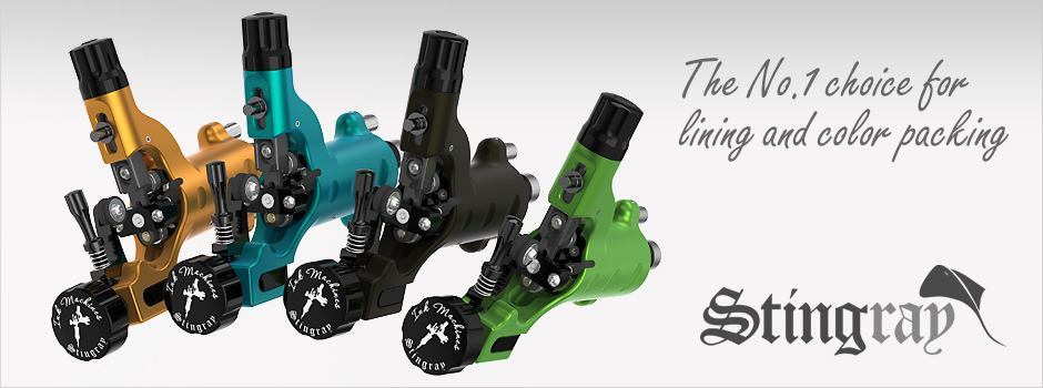 Ink Machines Stingray X2 Rotary Tattoo Machine — Slime Green