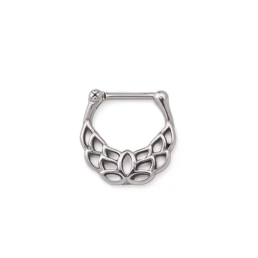 16g Steel Septum Clicker with Spreading Wings Design — Price Per 1