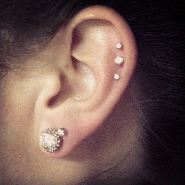 triple ear piercing cartilage
